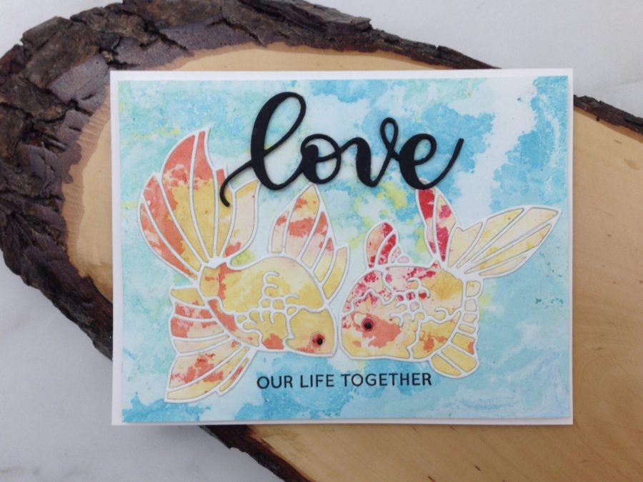 Alcohol Ink Technique and Koi Dies: Love Our Life Together