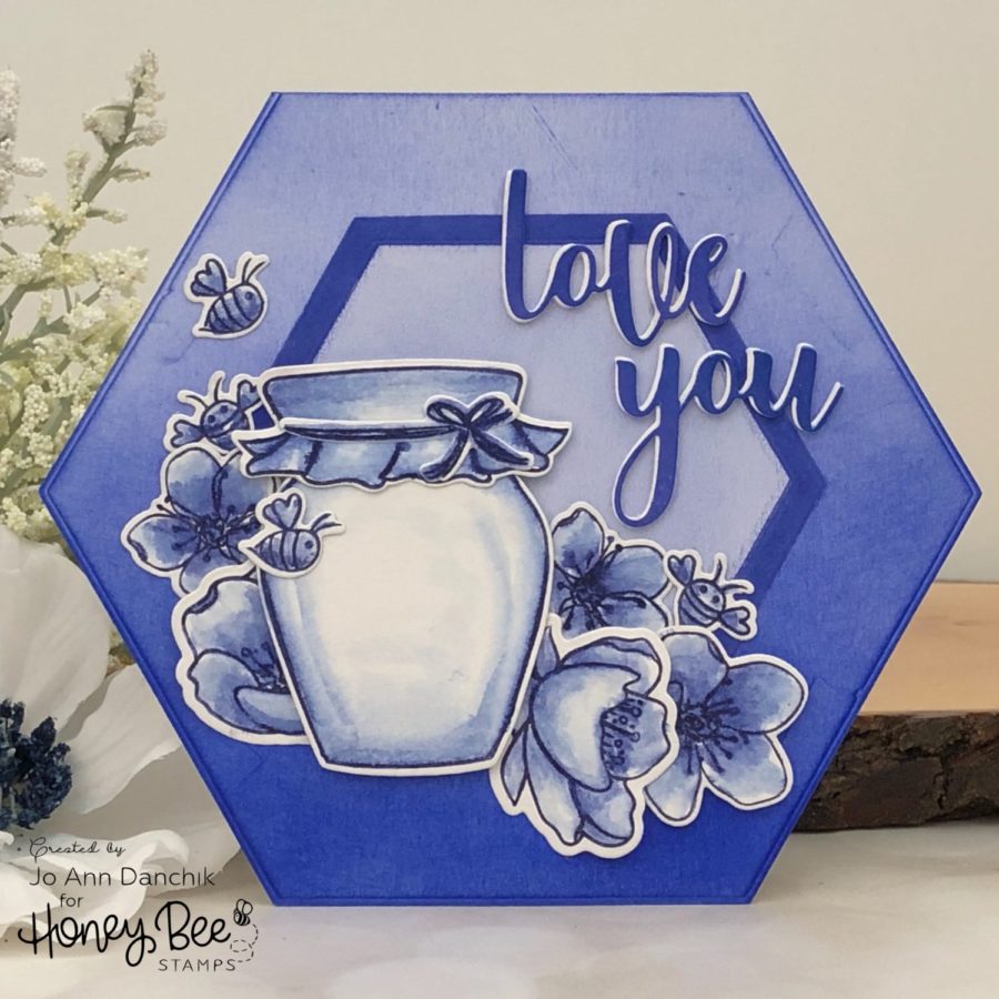 Creative Sundays With Jo Ann: Love You-Hexagon Shaped Card