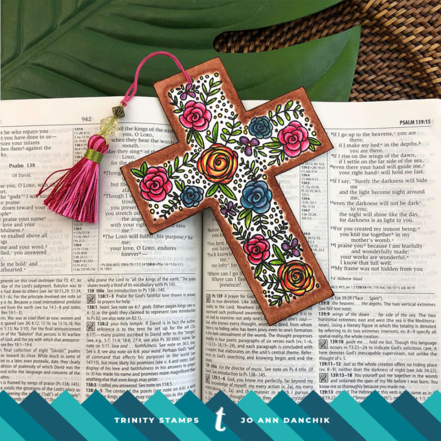 Midweek Creations With Jo Ann: Floral Cross Book Mark